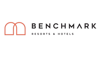 Logo of Benchmark Resorts & Hotels featuring a stylized design and the company name.