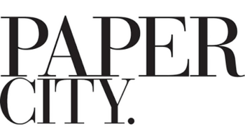 The image contains the text "Paper City" in a serif font on a black background.