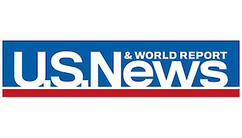 The image features the logo of "U.S. News & World Report," with a blue background and a red underline.