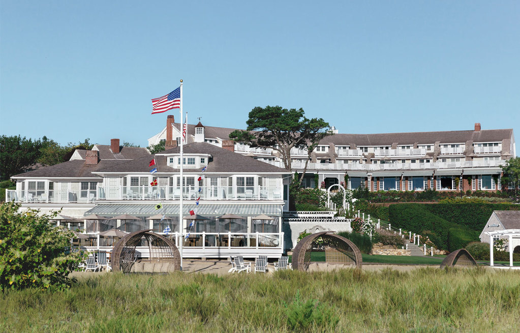 Exterior shot Cape Cod's luxury beachfront suites & cottages at Chatham Bars Inn