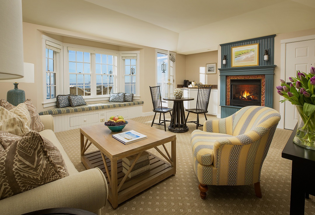 Inside one of the oceanfront cottages at our luxury Cape Cod resort & hotel