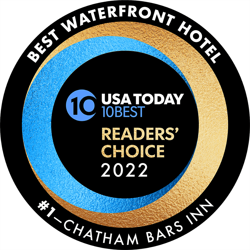 Best Waterfront Hotel: USA Today 10 Best, Readers' Choice 2022 logo, awarded to our 5-star resort & spa in Cape Cod