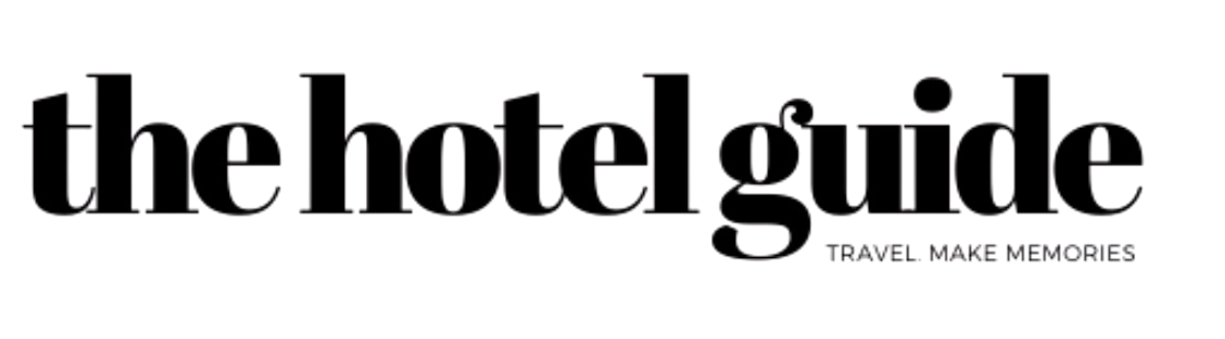 The Hotel Guide logo, black text on transparent background.