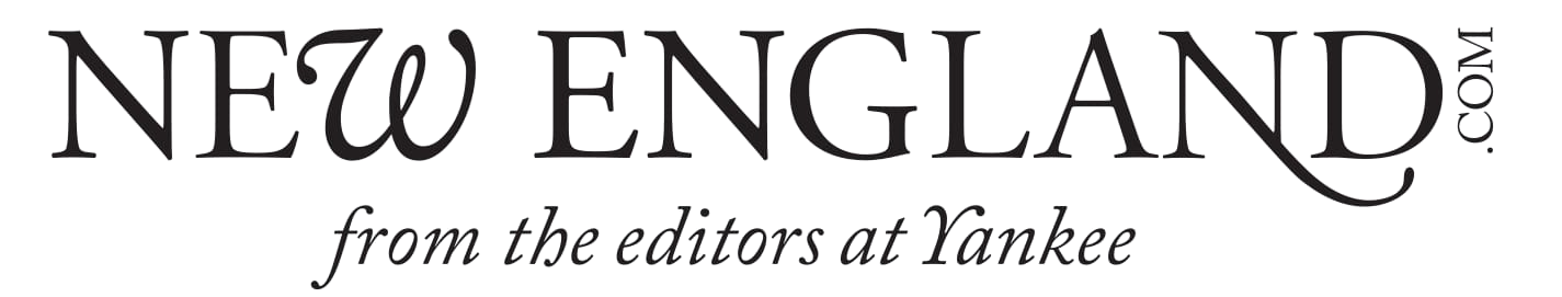 "New England" logo with text below.