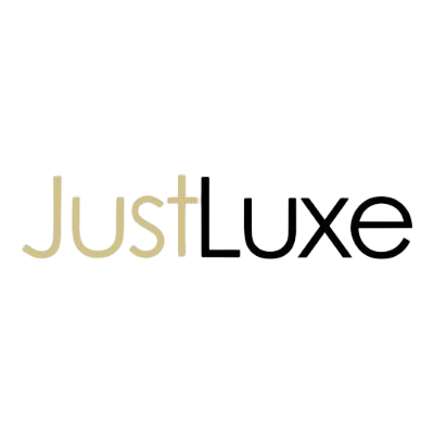 JustLuxe logo with "Just" in gold and "Luxe" in black.