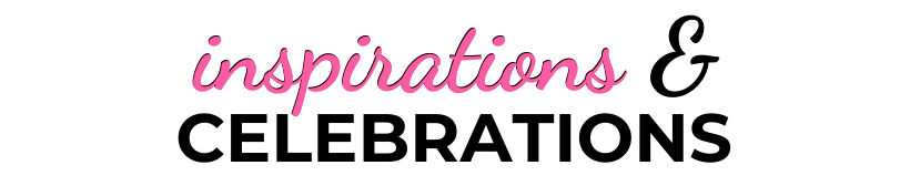 Inspirations logo in pink and black.