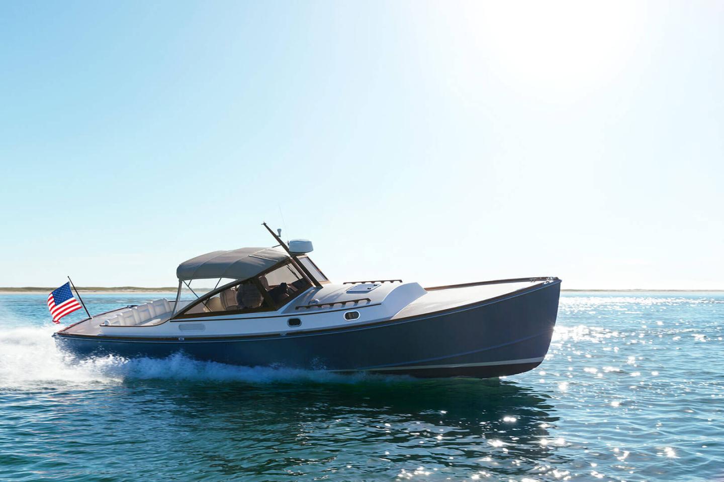 A boat in the ocean