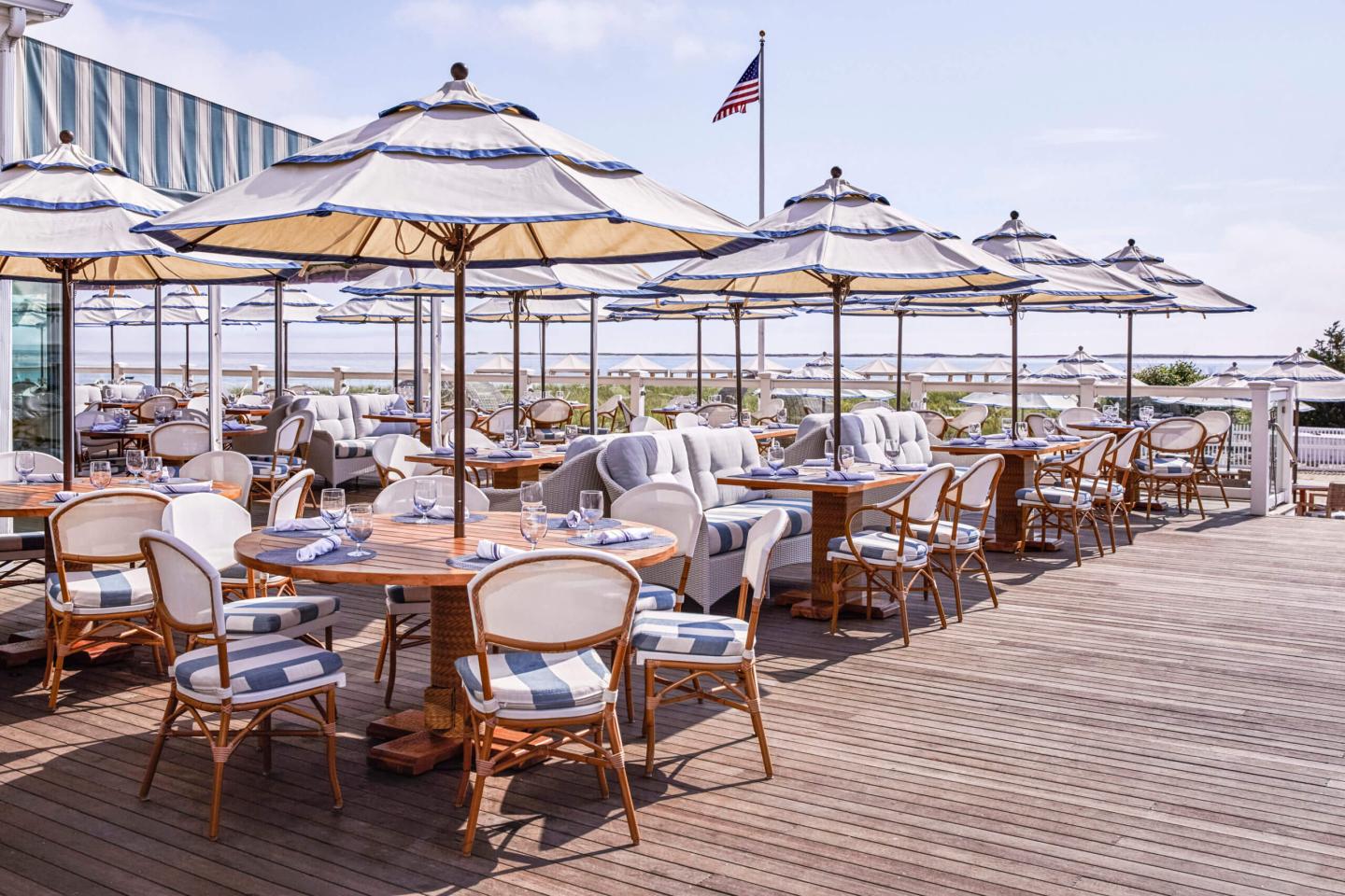 Patio dining at the Beach House Grill