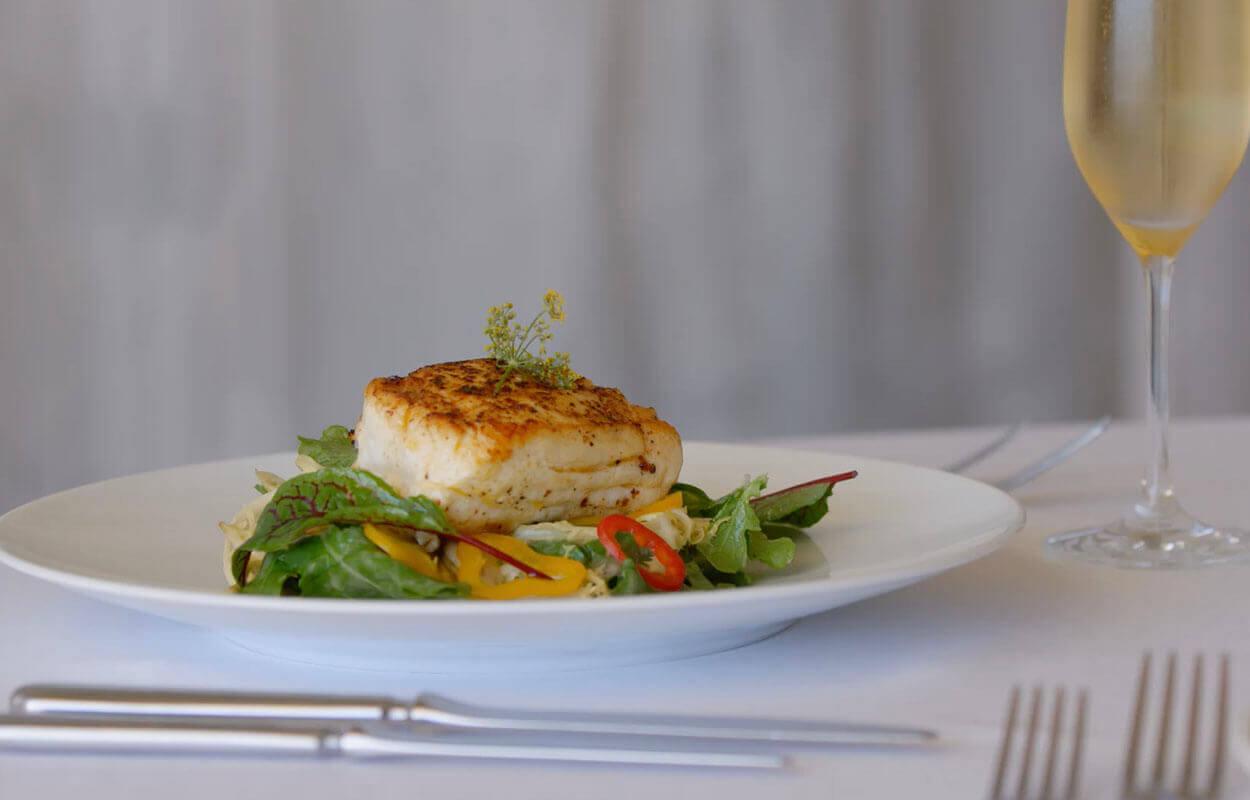 Fine dining fish meal
