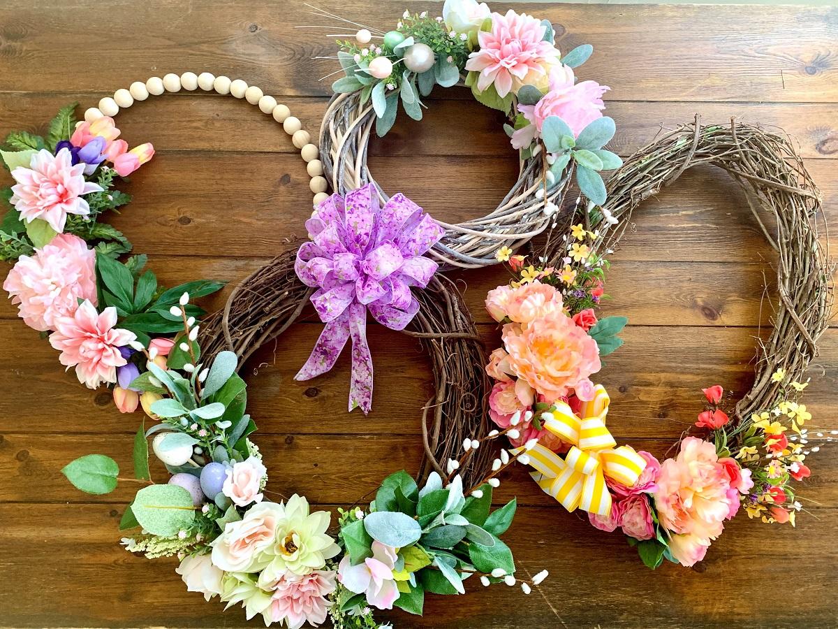 Four Silk Wreaths