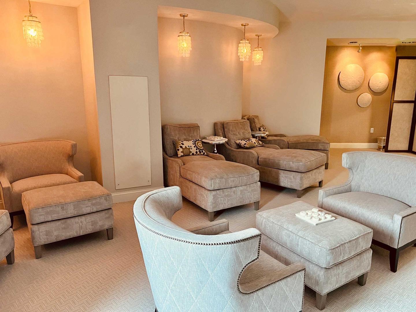 Couches in Chatham Bars Inn spa relaxation room