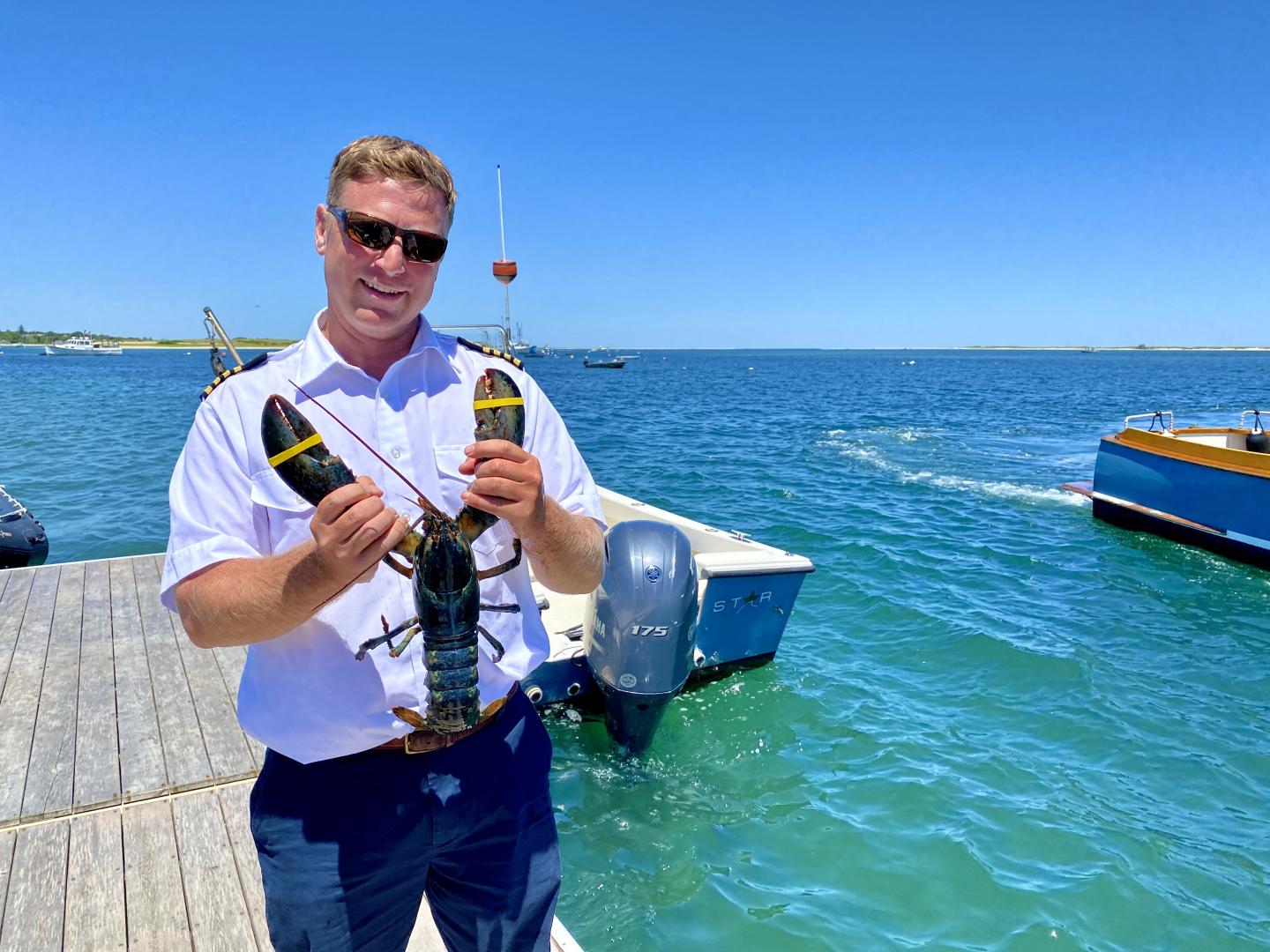 Boat Captain Paul with Lobster