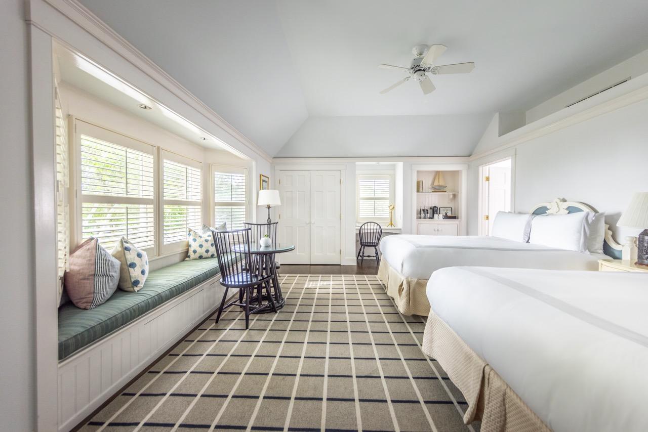 Accessible Guest Room with two queen beds and a large window seat
